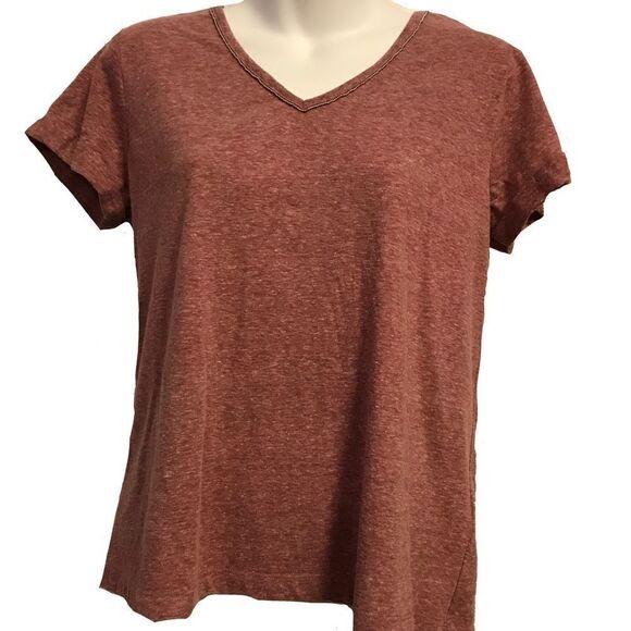 Democracy Burgundy Silver Beaded Short Sle… - Picture 1 of 9